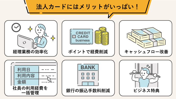 法人カードのたくさんのメリット