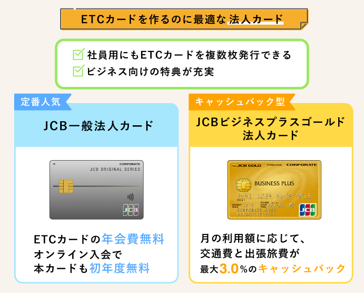 ETCカードを作るのにおすすめの法人カード