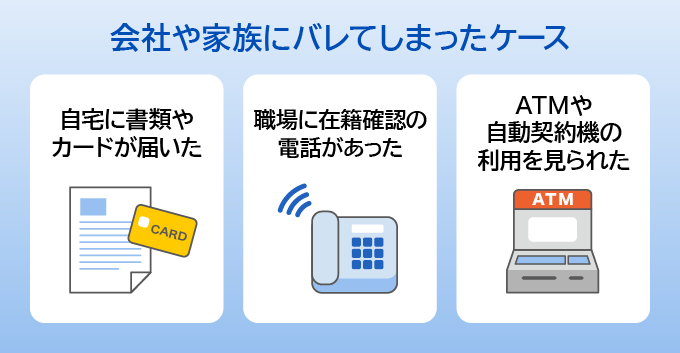 カードローンの利用が会社や家族にバレてしまったケース