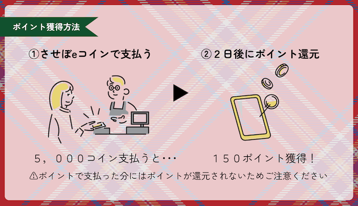 させぼeコイン2024年12月のキャンペーンのポイント獲得方法